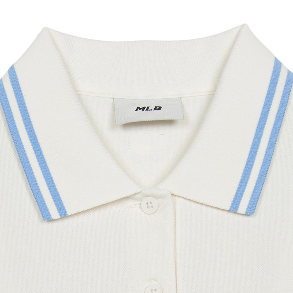 MLB 女版抗UV短袖Polo衫 紐約洋基隊 (3FPQB0253-50IVS)