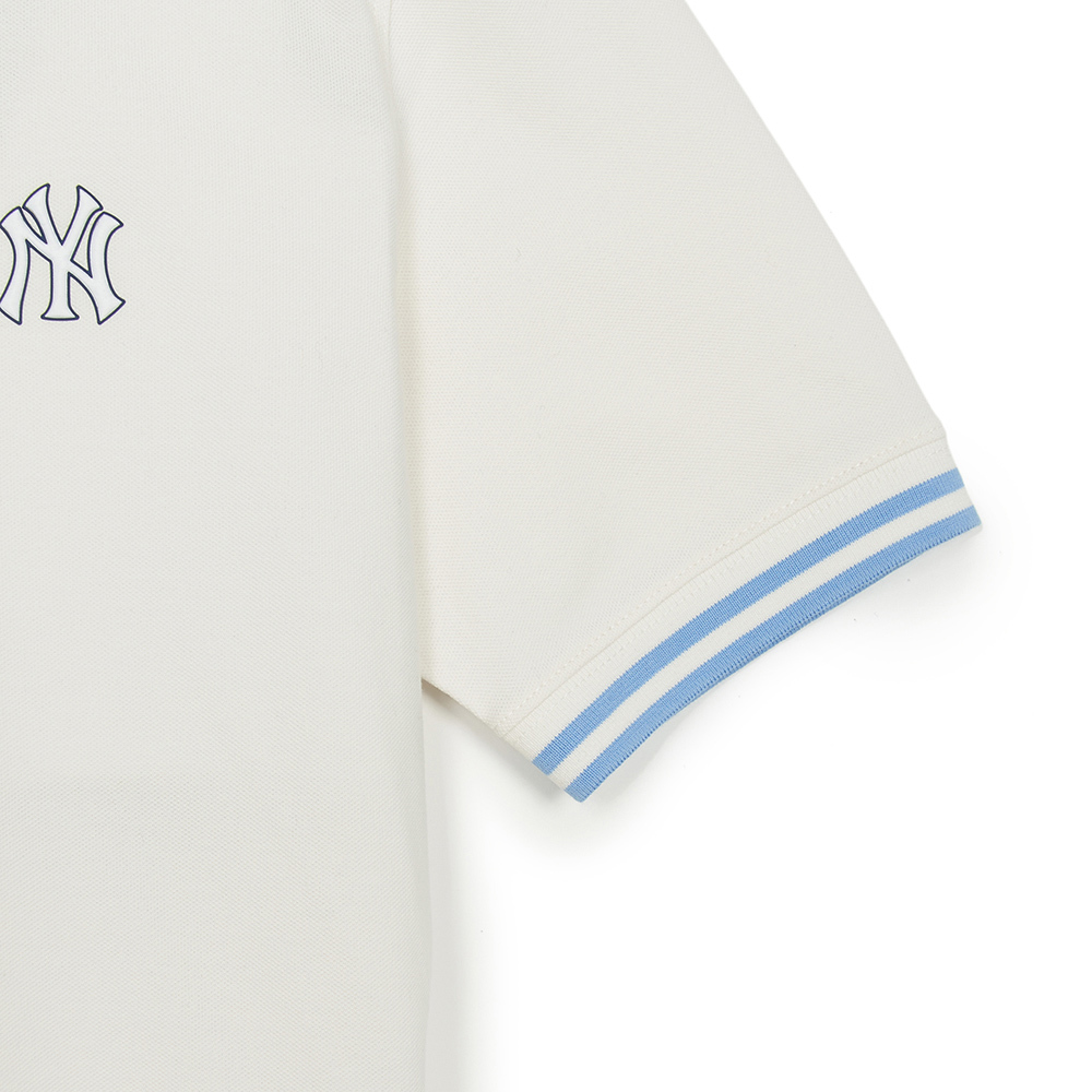 MLB 女版抗UV短袖Polo衫 紐約洋基隊 (3FPQB0253-50IVS)