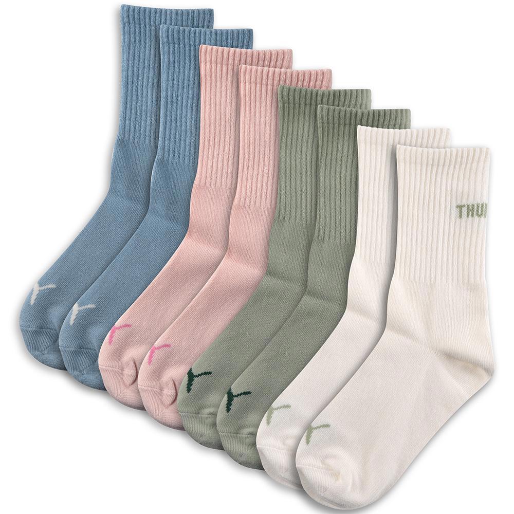 Fashion純色跳豹PUMA字樣半統襪 7雙組 男女共同