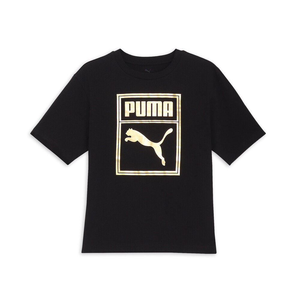 PUMA 基本系列ESS Metallic圖樣短袖T恤 男性