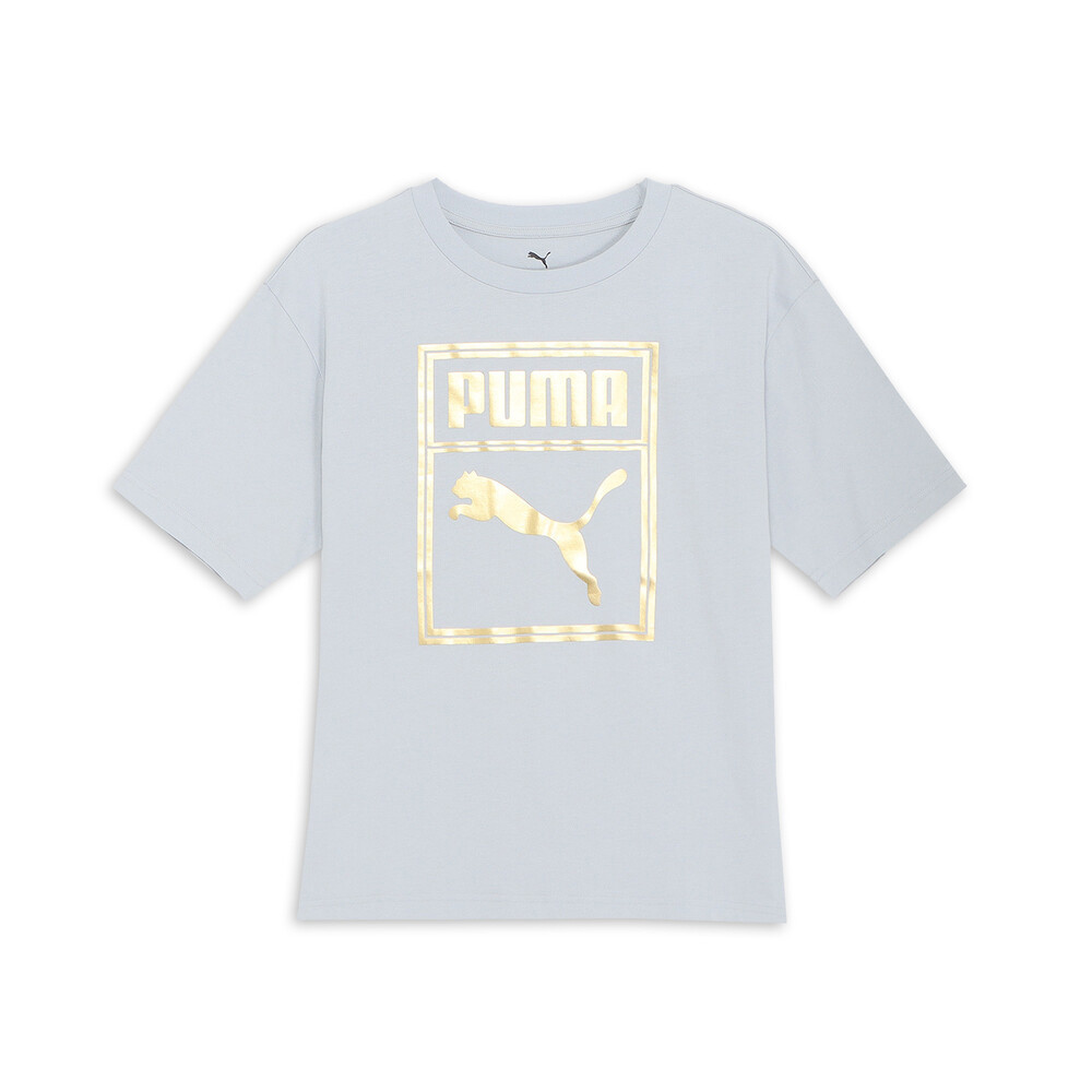 PUMA 基本系列ESS Metallic圖樣短袖T恤 男性
