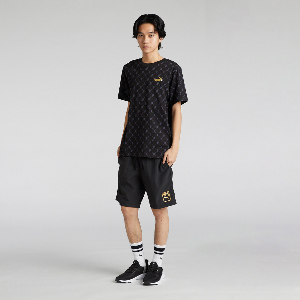 PUMA 基本系列ESS Metallic印花短袖T恤 男性