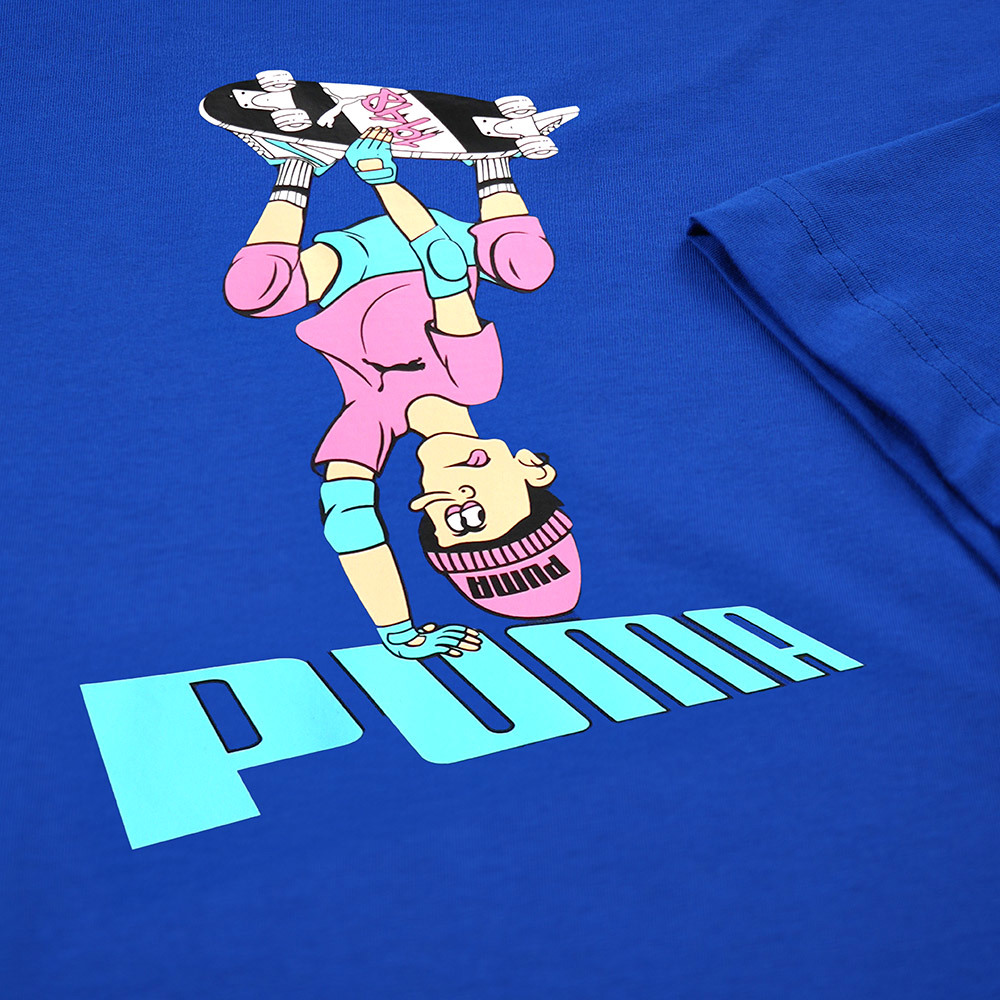 PUMA BT系列滑板少年短袖T恤 男性