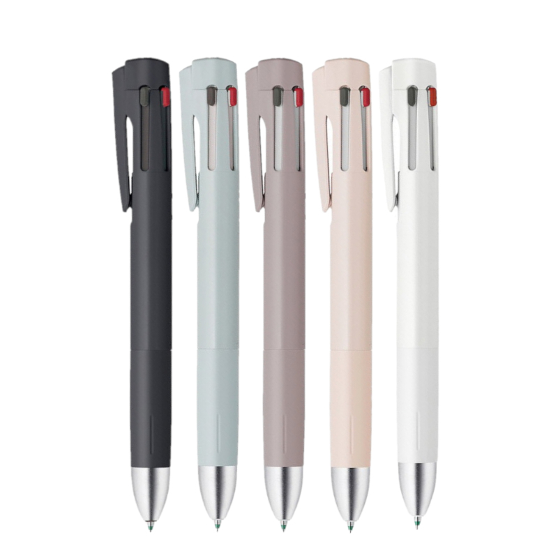 斑馬ZEBRA bLen 4+S 多功能筆(0.5mm)-黑/淺灰藍/棕/米灰/白