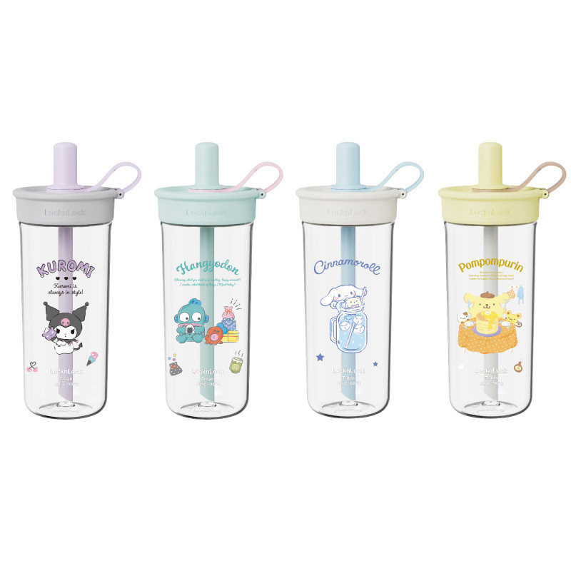 樂扣樂扣 x 三麗鷗 嚼對FUN飲吸管杯(750ml)-酷洛米/布丁狗/人魚漢頓/大耳狗喜拿