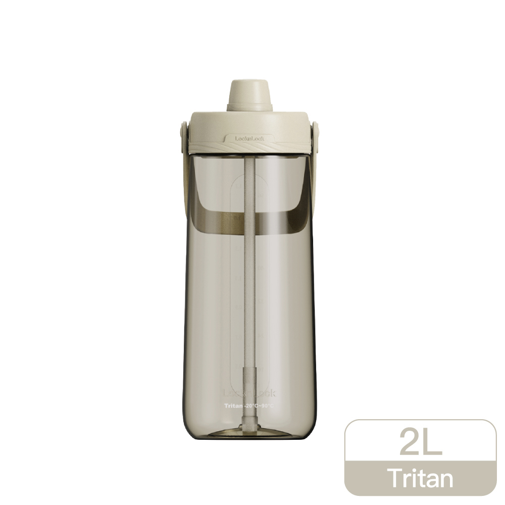 樂扣樂扣大容量手提水壺2L/淺棕色(ABF795LBRW)
