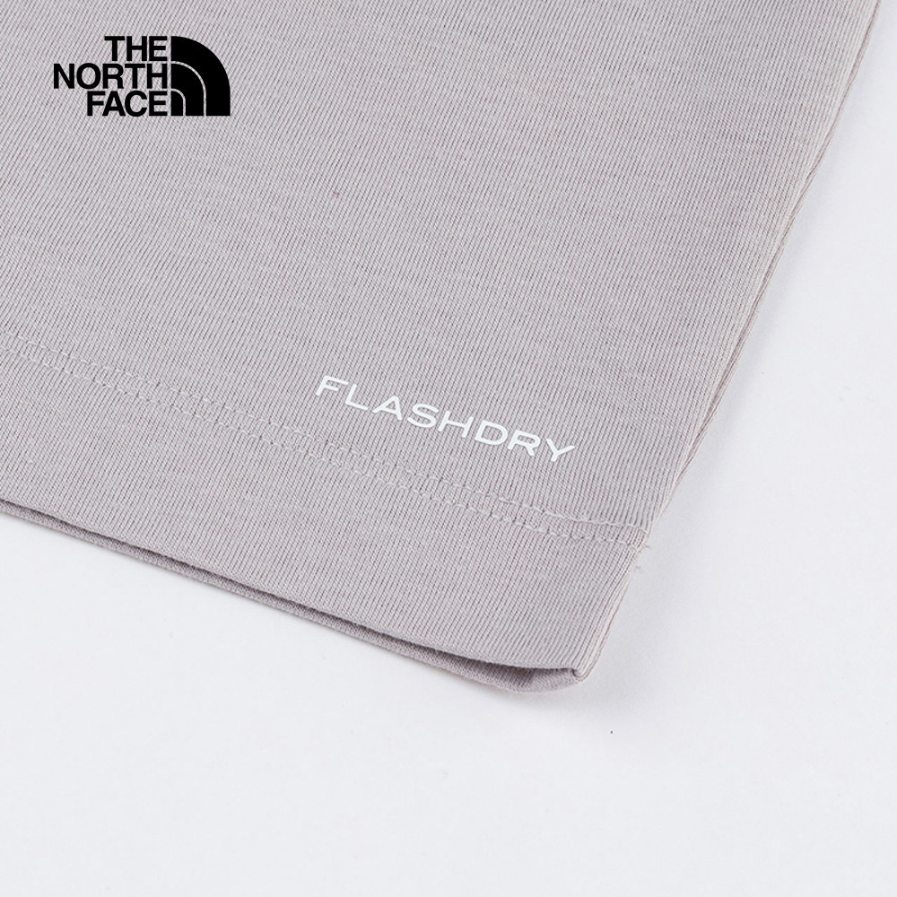 The North Face北面男女款灰色吸濕排汗戶外山川印花短袖T恤｜8GZ21OA