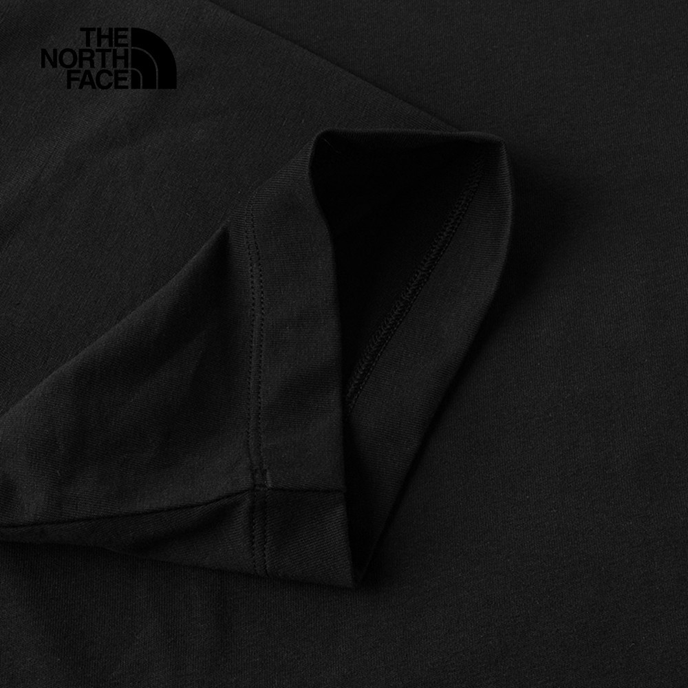 The North Face北面男女款黑色吸濕排汗戶外山川印花短袖T恤｜8GZ2JK3