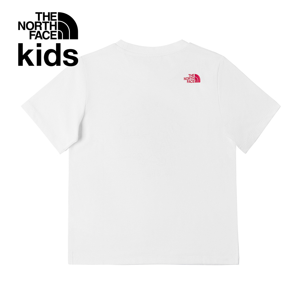 The North Face北面兒童白色吸濕排汗可愛印花短袖T恤｜8GZAFN4