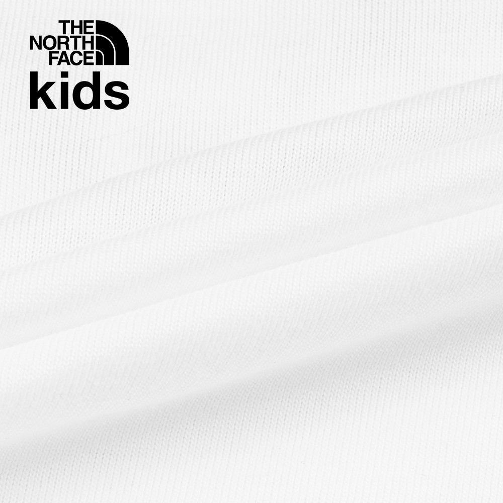 The North Face北面兒童白色吸濕排汗可愛印花短袖T恤｜8GZAFN4