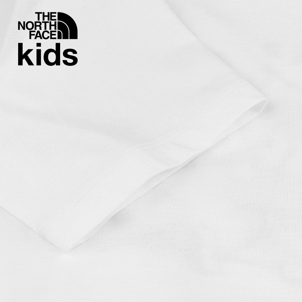 The North Face北面兒童白色吸濕排汗可愛印花短袖T恤｜8GZAFN4