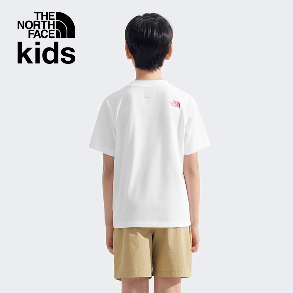 The North Face北面兒童白色吸濕排汗可愛印花短袖T恤｜8GZAFN4
