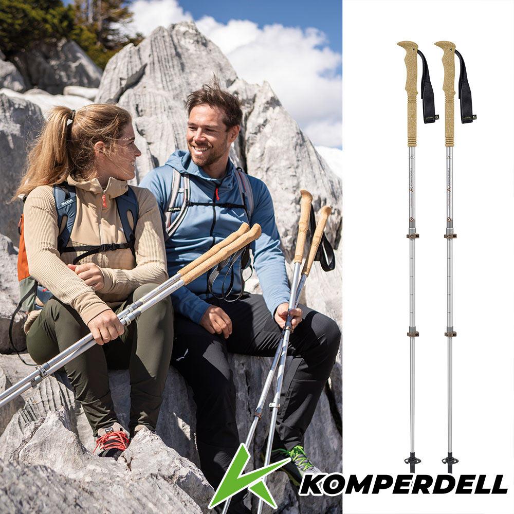 【Komperdell 奧地利】航太鋁合金強力鎖定登山杖(174236010-S銀/健行登山/單支入)