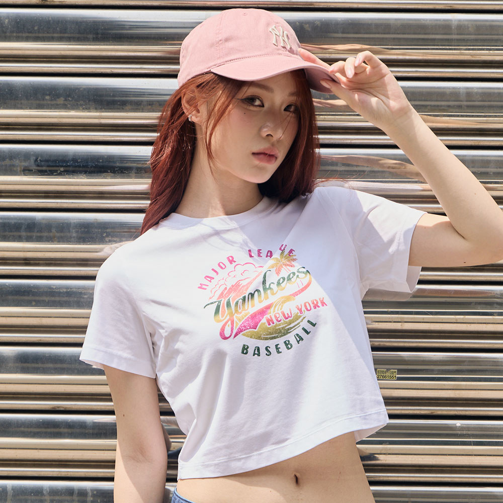 MLB 女版短袖T恤 Summer Graphics系列 紐約洋基隊 (3FTSX0153-50WHS)