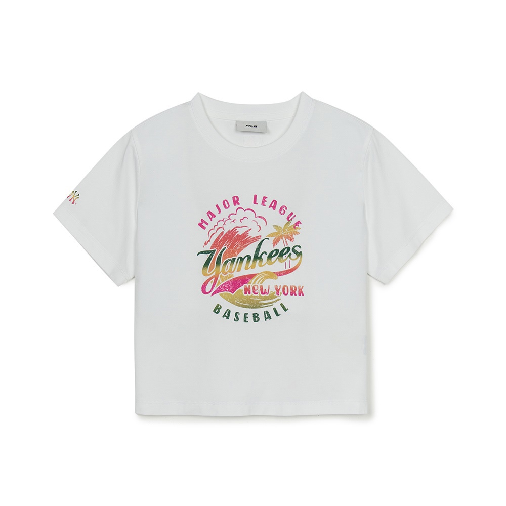 MLB 女版短袖T恤  Summer Graphics系列  紐約洋基隊 (3FTSX0153-50WHS)
