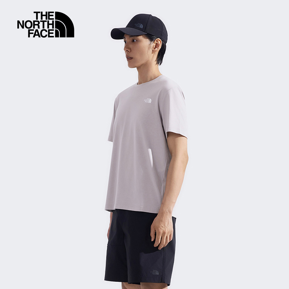 The North Face北面男款灰色吸濕排汗短袖T恤｜89QV1OA