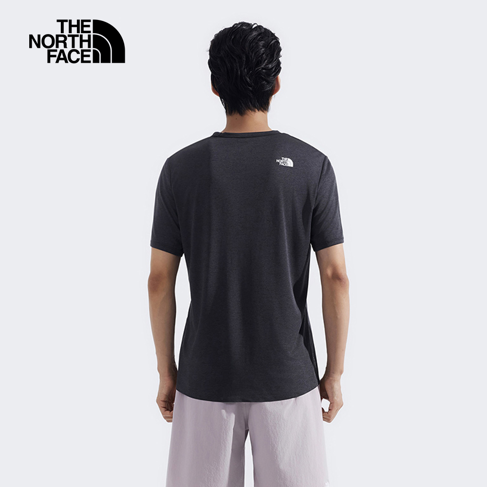 The North Face北面男款黑色吸濕排汗短袖T恤｜8BYJJK3