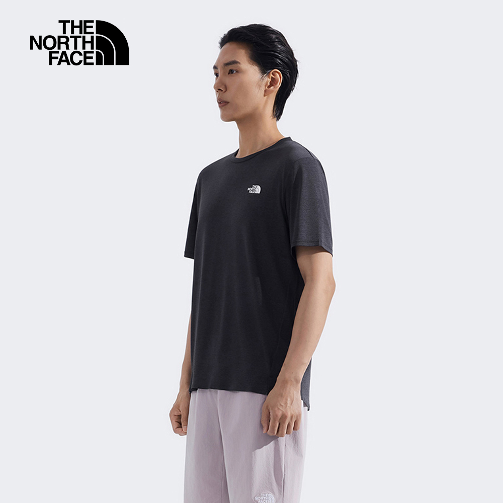 The North Face北面男款黑色吸濕排汗短袖T恤｜8BYJJK3