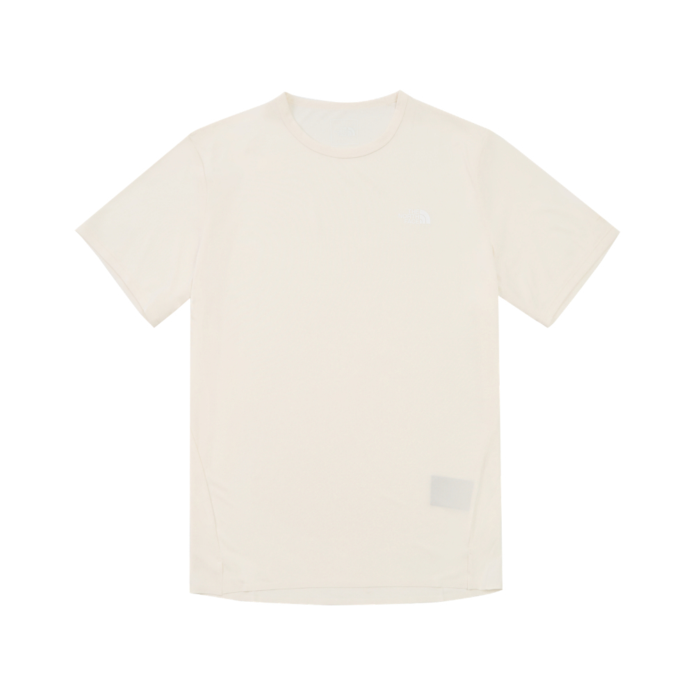 The North Face北面男款米白色吸濕排汗短袖T恤｜8BYJQLI