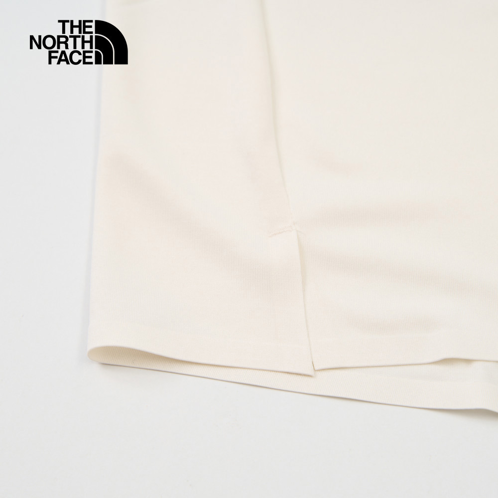 The North Face北面男款米白色吸濕排汗短袖T恤｜8BYJQLI