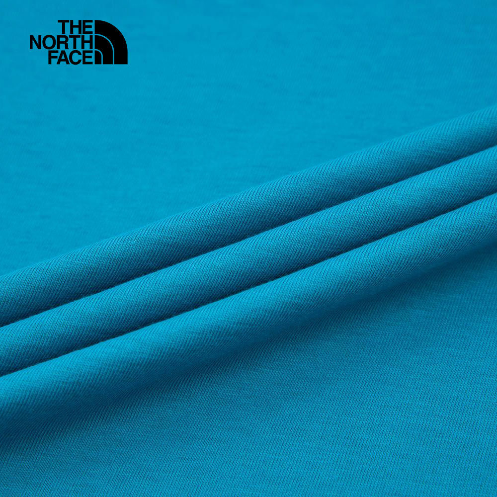 The North Face北面男女款藍色舒適透氣短袖T恤｜8DBY6HO