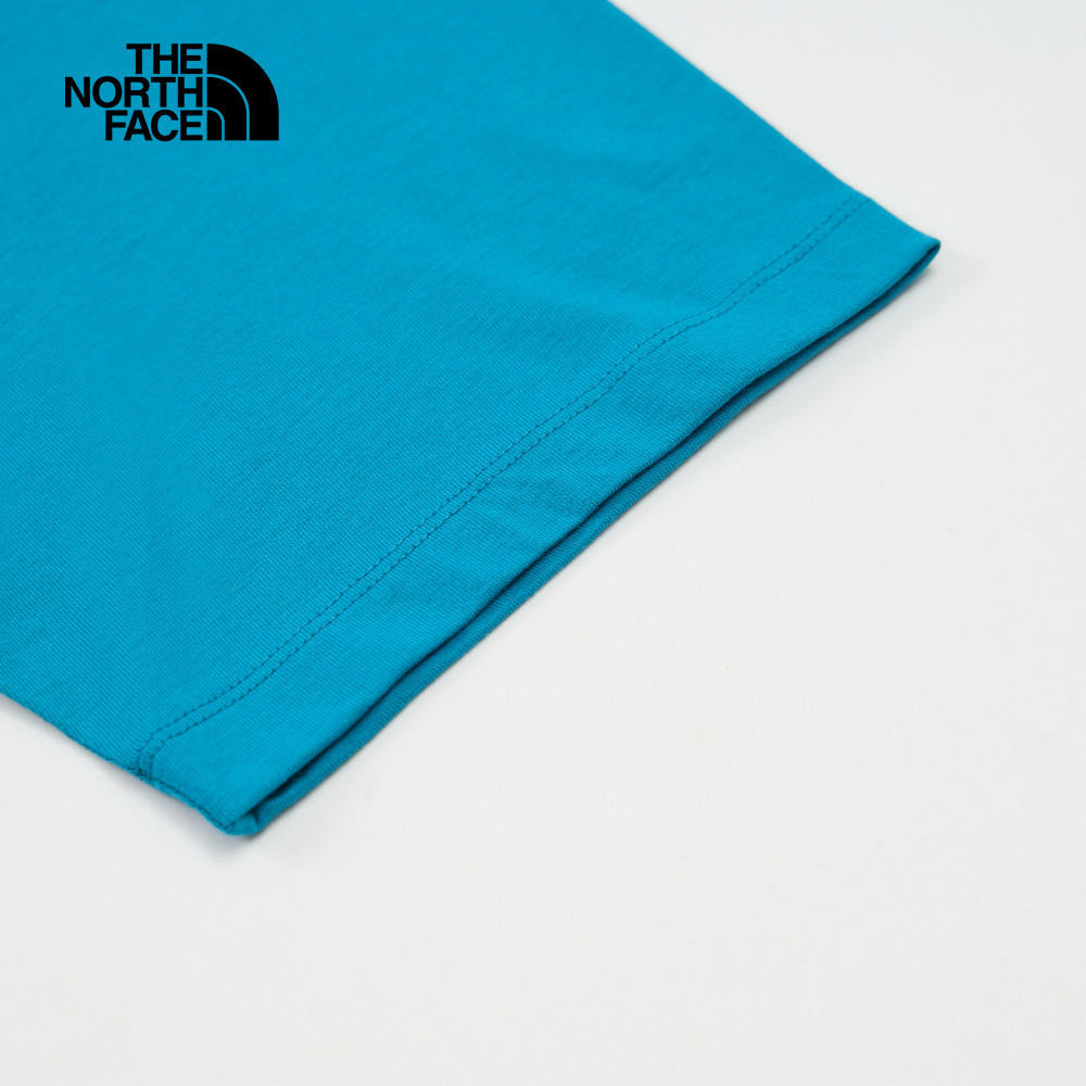 The North Face北面男女款藍色舒適透氣短袖T恤｜8DBY6HO