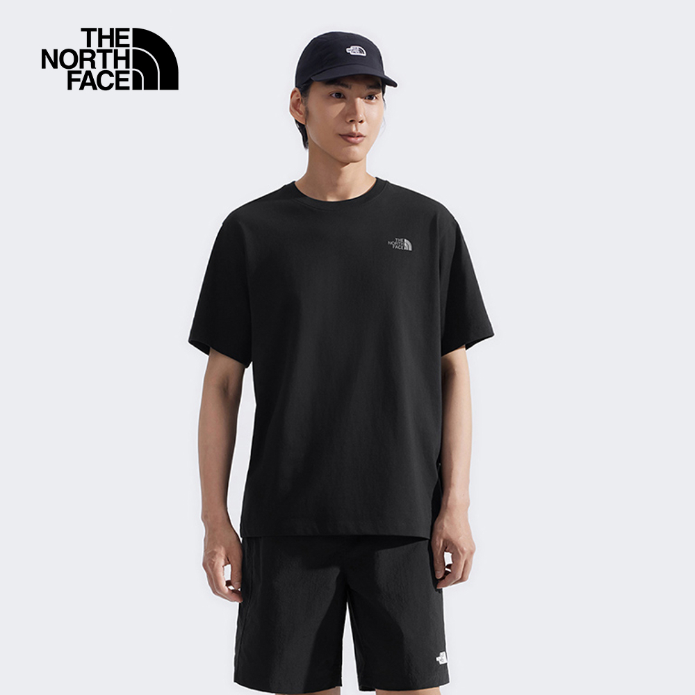 The North Face北面男女款黑色純棉大尺寸瓢蟲印花短袖T恤｜8DBZJK3