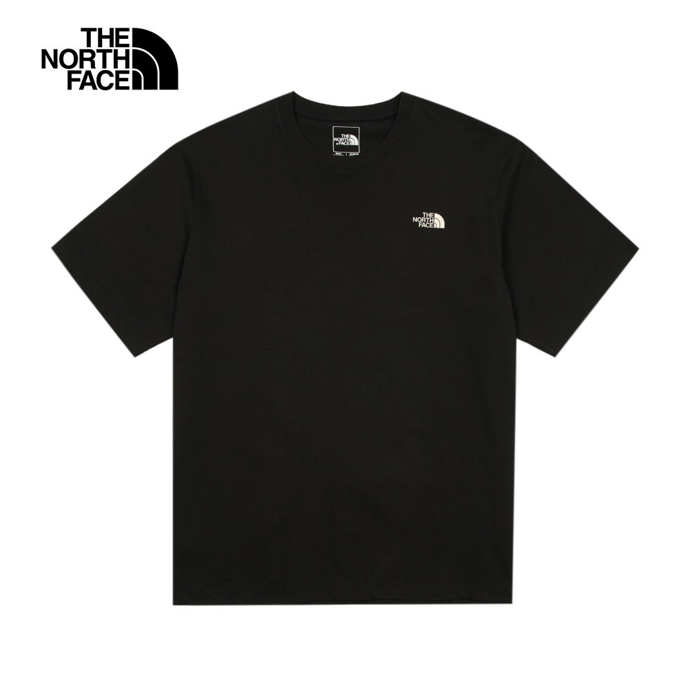 The North Face北面男女款黑色純棉大尺寸蝴蝶印花短袖T恤｜8DC0JK3