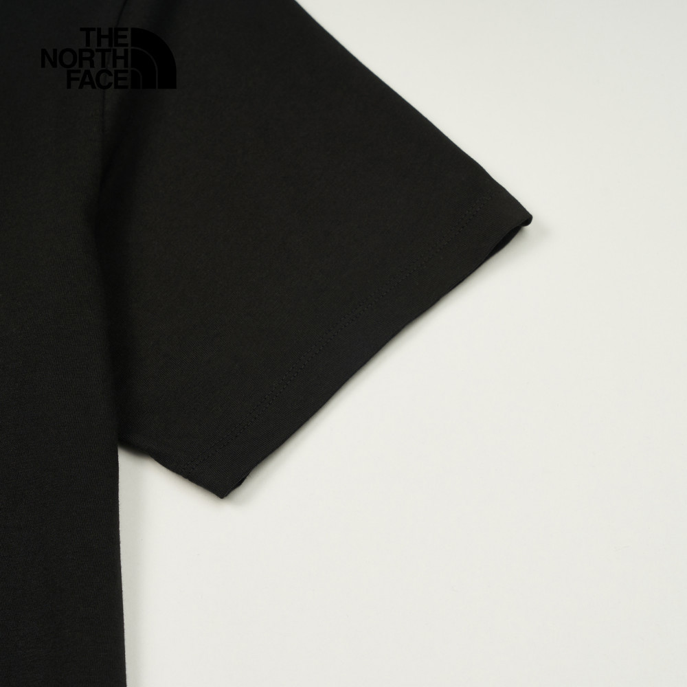 The North Face北面男女款黑色純棉大尺寸蝴蝶印花短袖T恤｜8DC0JK3
