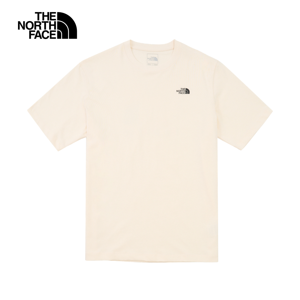 The North Face北面男女款米白色純棉大尺寸蝴蝶印花短袖T恤｜8DC0QLI
