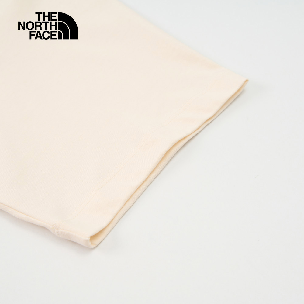 The North Face北面男女款米白色純棉大尺寸蝴蝶印花短袖T恤｜8DC0QLI