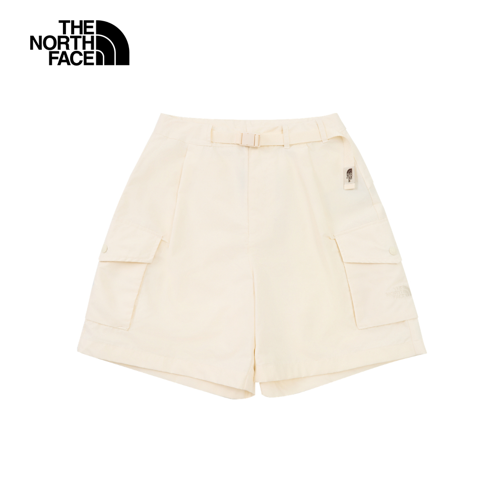 The North Face北面女款米白色WindWall防風短褲｜8C58QLI－运动品牌专卖