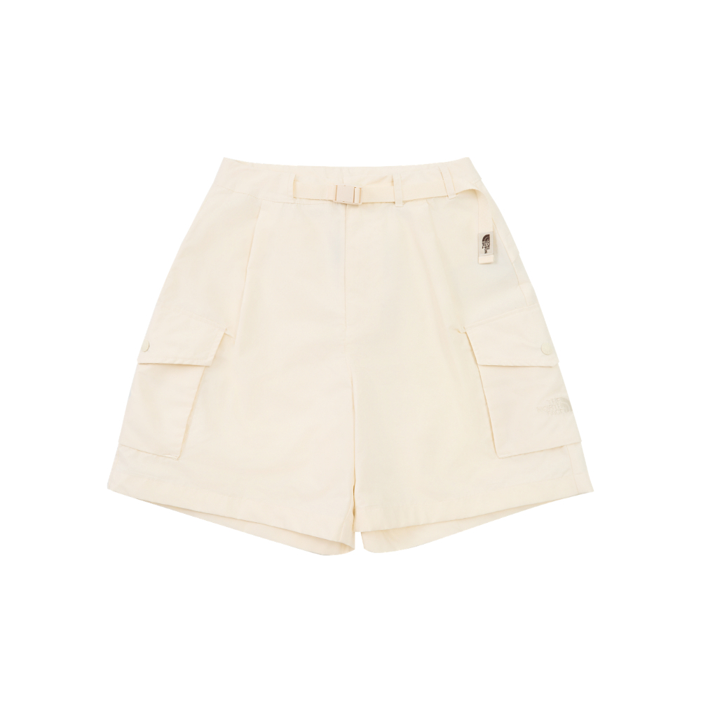 The North Face北面女款米白色WindWall防風短褲｜8C58QLI