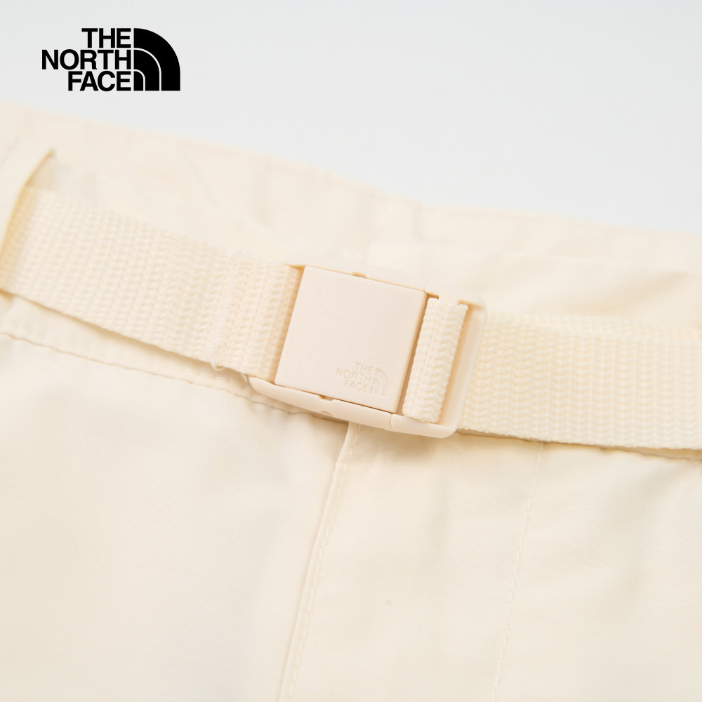 The North Face北面女款米白色WindWall防風短褲｜8C58QLI