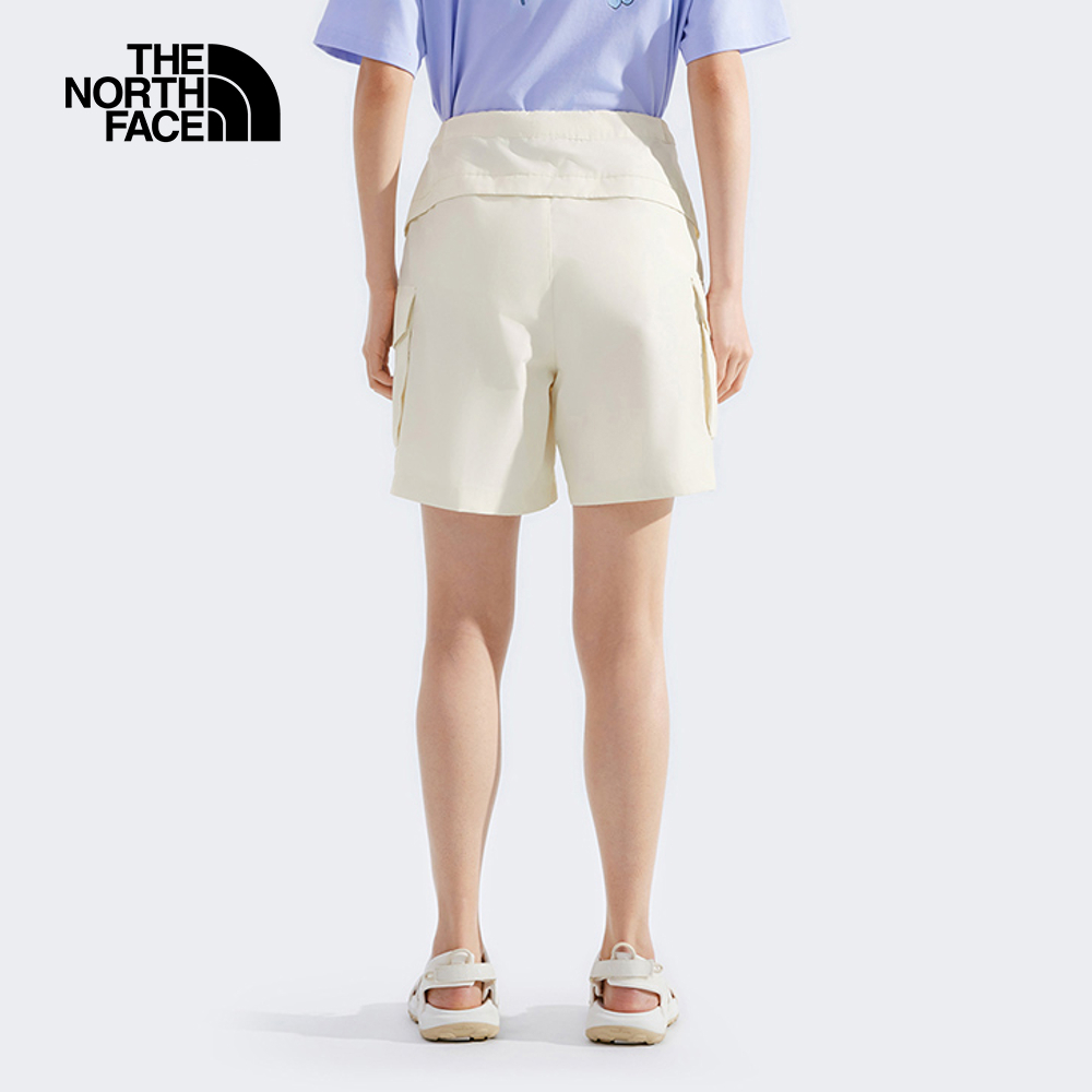 The North Face北面女款米白色WindWall防風短褲｜8C58QLI