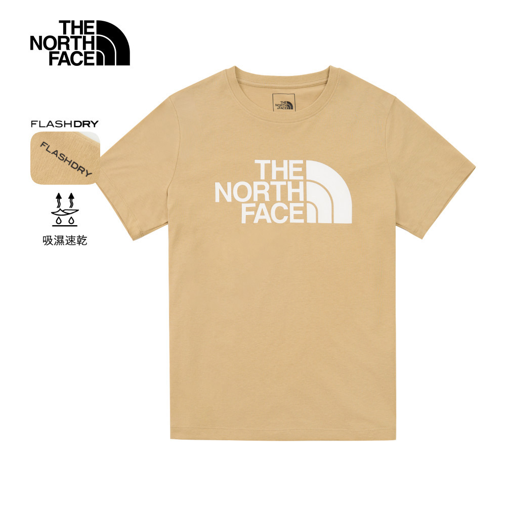 The North Face北面女款卡其色吸濕排汗短袖T恤｜8CK9LK5