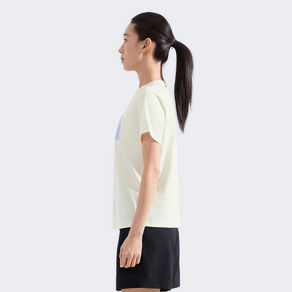 The North Face北面女款米白色吸濕排汗短袖T恤｜8CK9QLI