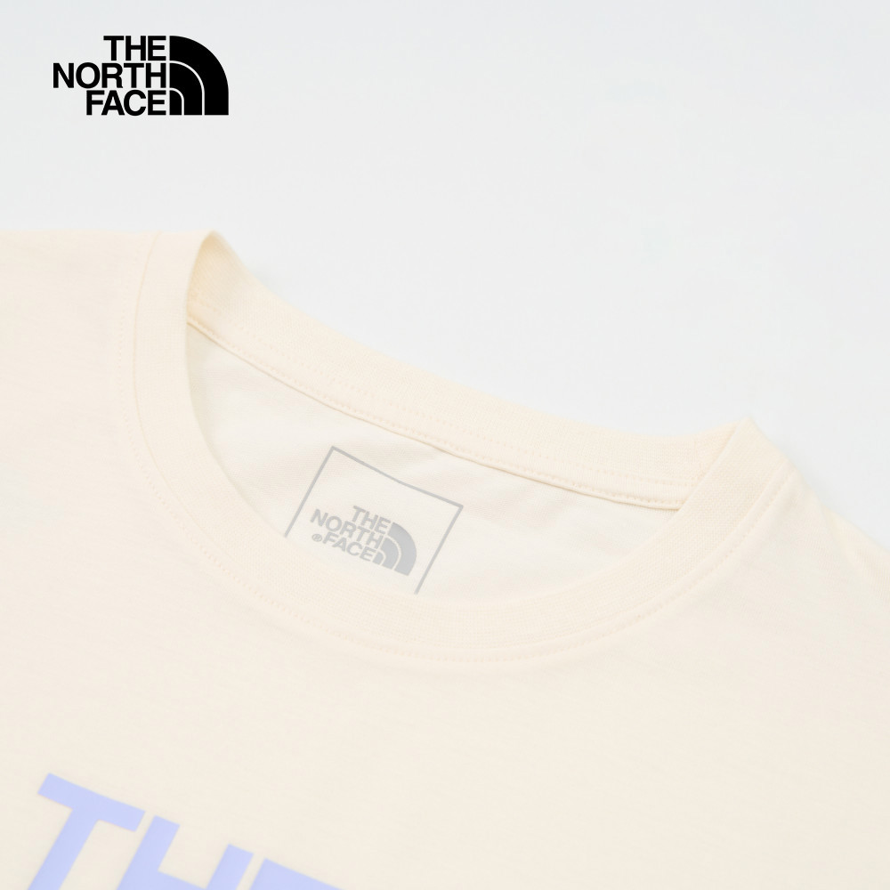 The North Face北面女款米白色吸濕排汗短袖T恤｜8CK9QLI