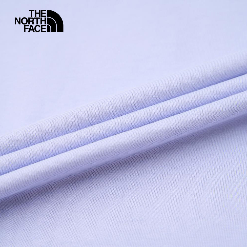 The North Face北面女款紫色純棉大尺寸花卉印花短袖T恤｜8DCF0VI