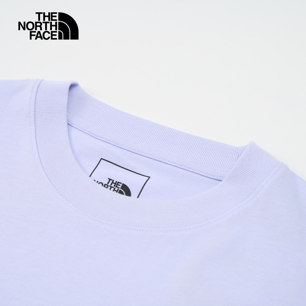 The North Face北面女款紫色純棉大尺寸花卉印花短袖T恤｜8DCF0VI
