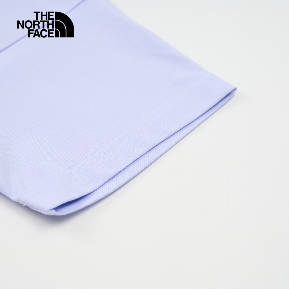 The North Face北面女款紫色純棉大尺寸花卉印花短袖T恤｜8DCF0VI