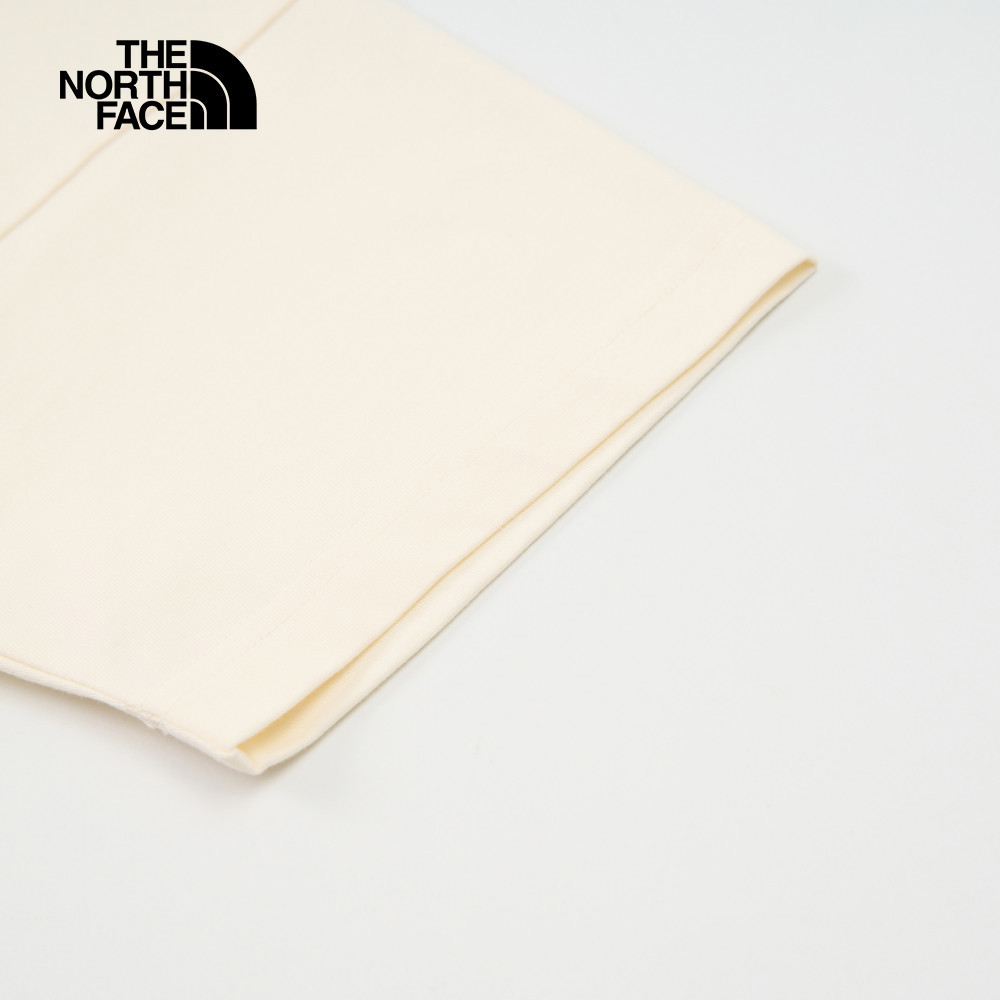 The North Face北面女款米白色純棉大尺寸花卉印花短袖T恤｜8DCFQLI