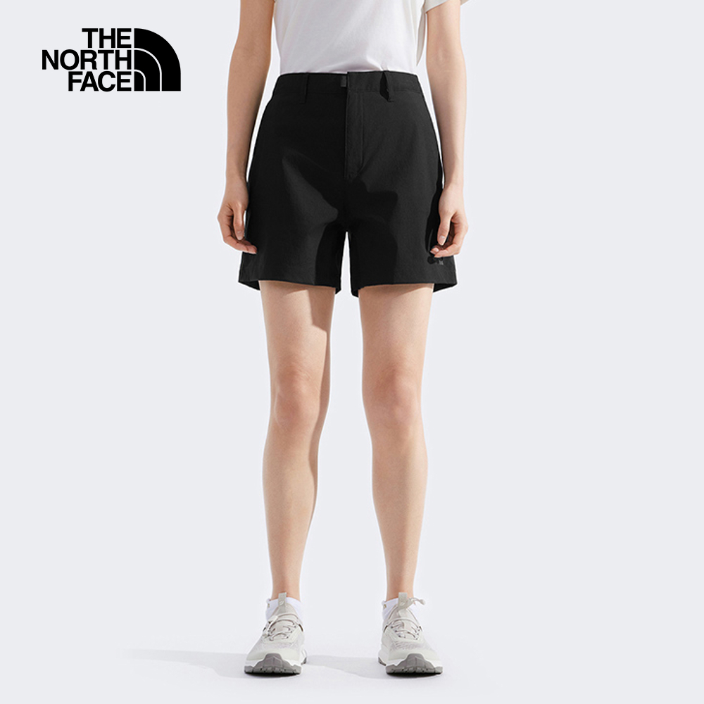 The North Face北面女款黑色DWR防潑水短褲｜8DFMJK3