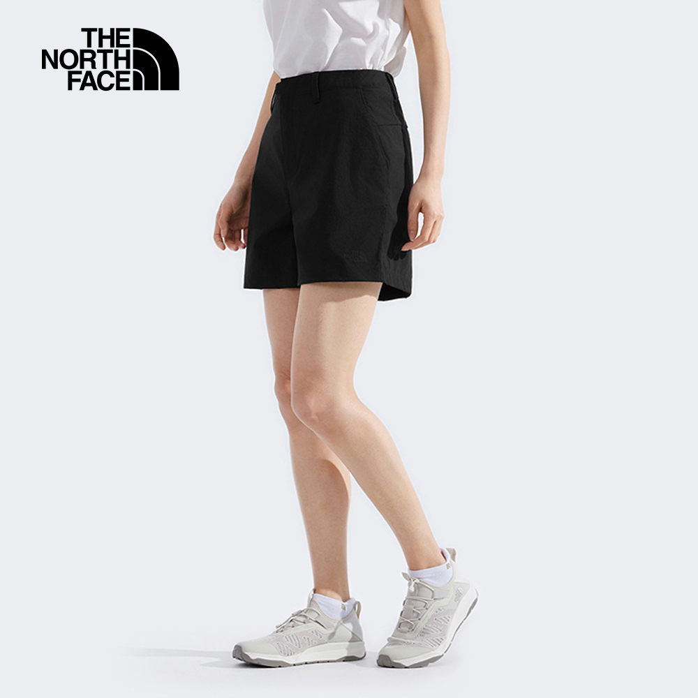 The North Face北面女款黑色DWR防潑水短褲｜8DFMJK3