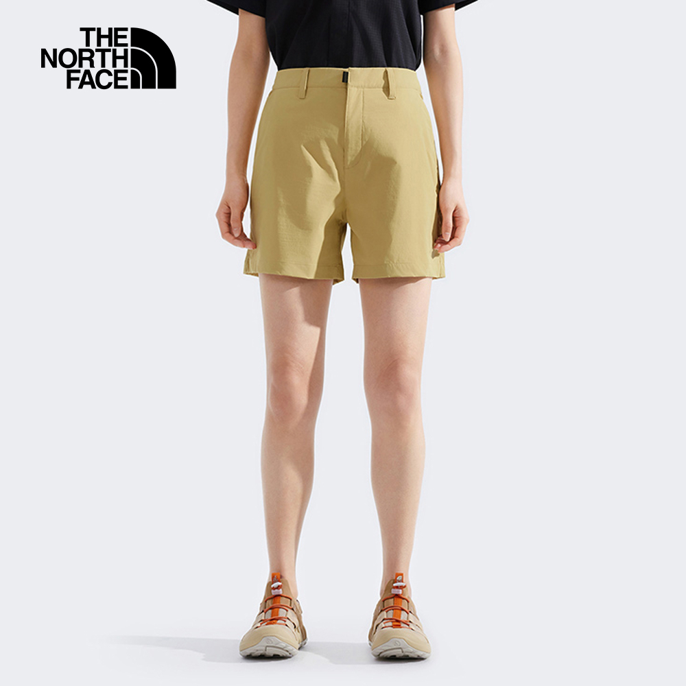 The North Face北面女款卡其色DWR防潑水短褲｜8DFMLK5