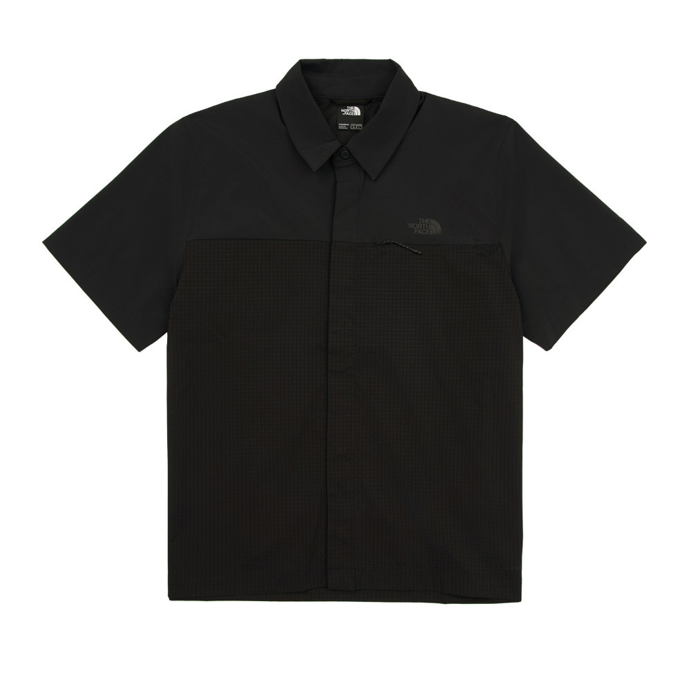 The North Face北面女款黑色UPF防曬短袖襯衫｜8DFRJK3