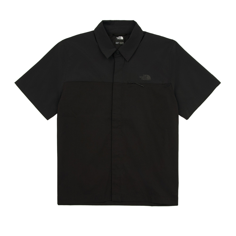 The North Face北面女款黑色UPF防曬短袖襯衫｜8DFRJK3
