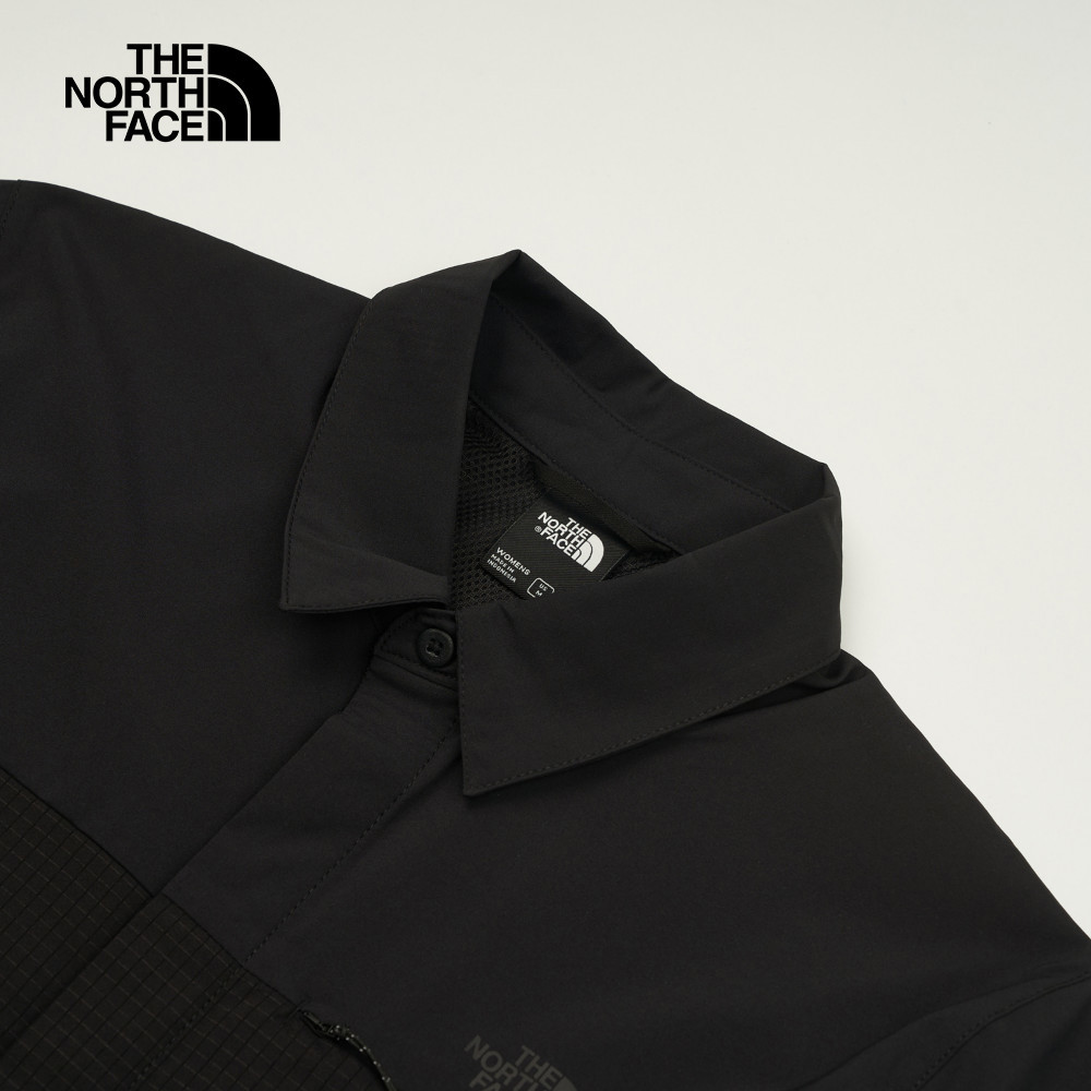 The North Face北面女款黑色UPF防曬短袖襯衫｜8DFRJK3