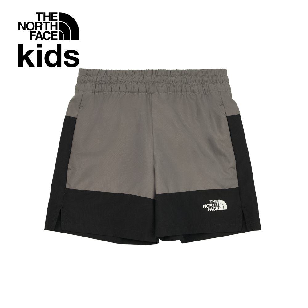 The North Face北面兒童灰黑拼接DWR防潑水短褲｜8BE89Y7