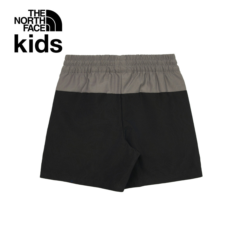 The North Face北面兒童灰黑拼接DWR防潑水短褲｜8BE89Y7